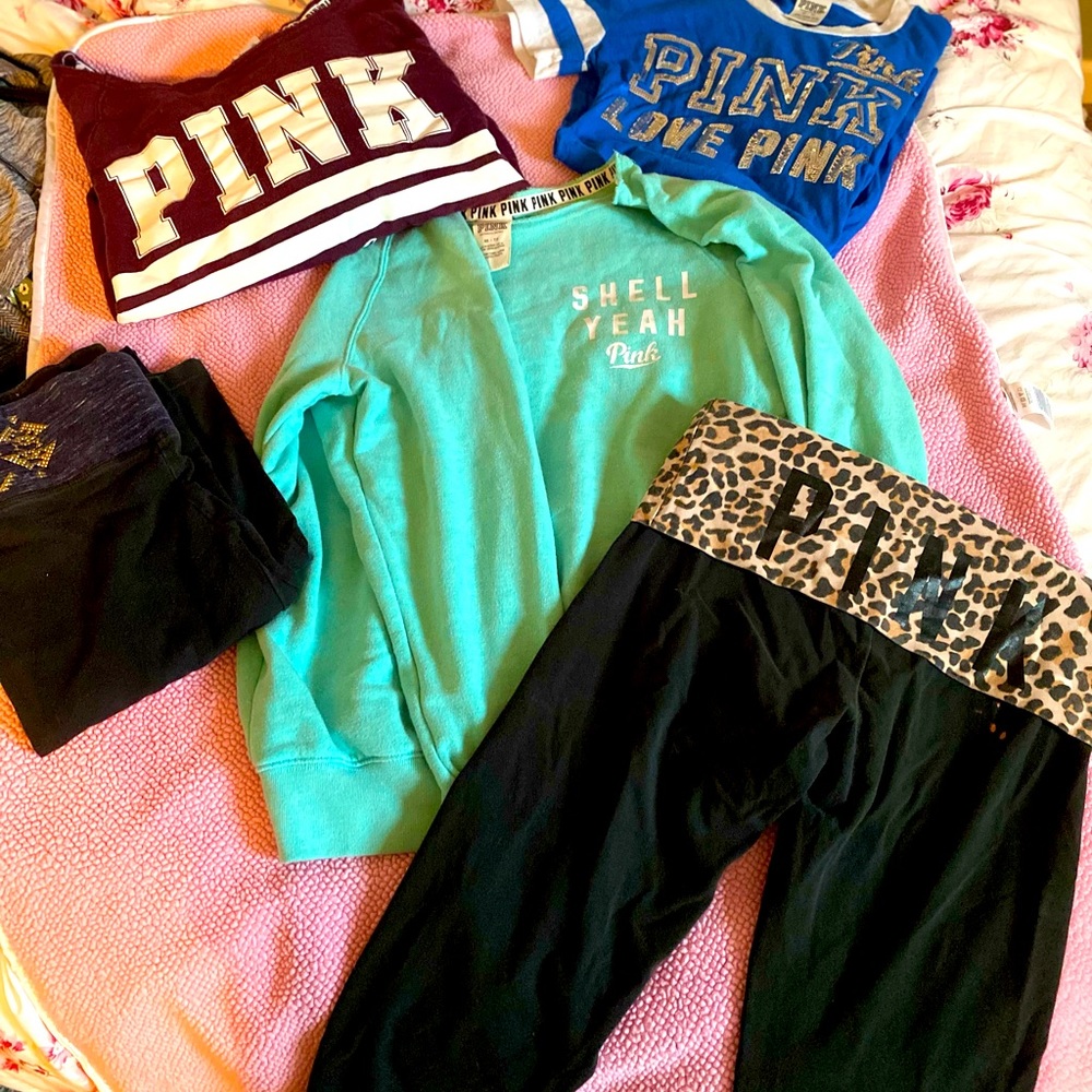 Lot of VS XS Pink clothes.